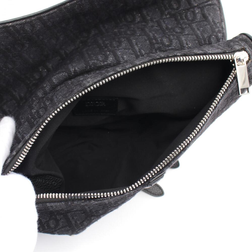 Dior SADDLE Oblique Jacquard Waist Bag Body Bum Crossbody Belt Black - Picture 2 of 8
